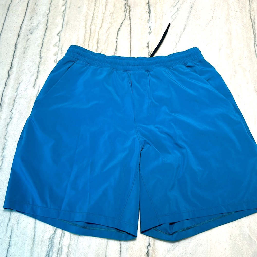 Teal Lululemon athletic shorts